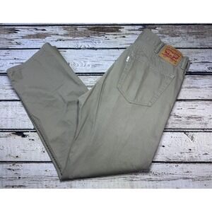 Levis 505 Jeans Mens 38x32 (36x31) Tan Straight Leg Regular Fit Denim Classic